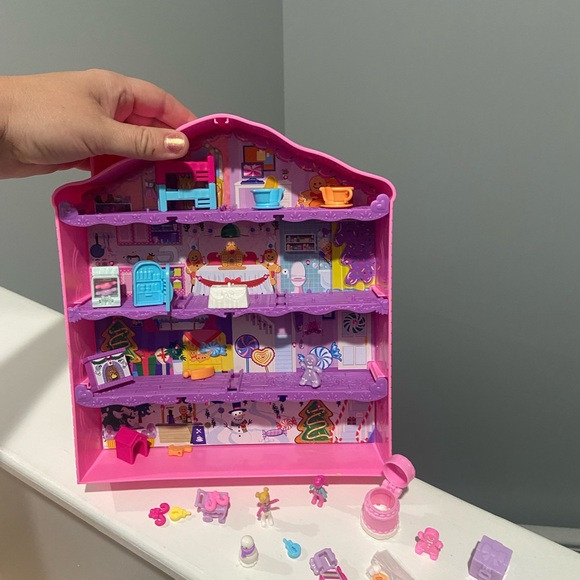 Polly Pocket Advent Calendar Winter House Design 4 Floors *no wall dividers* - Picture 5 of 8